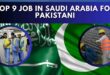 Top 9 Job In Saudi Arabia For Pakistani